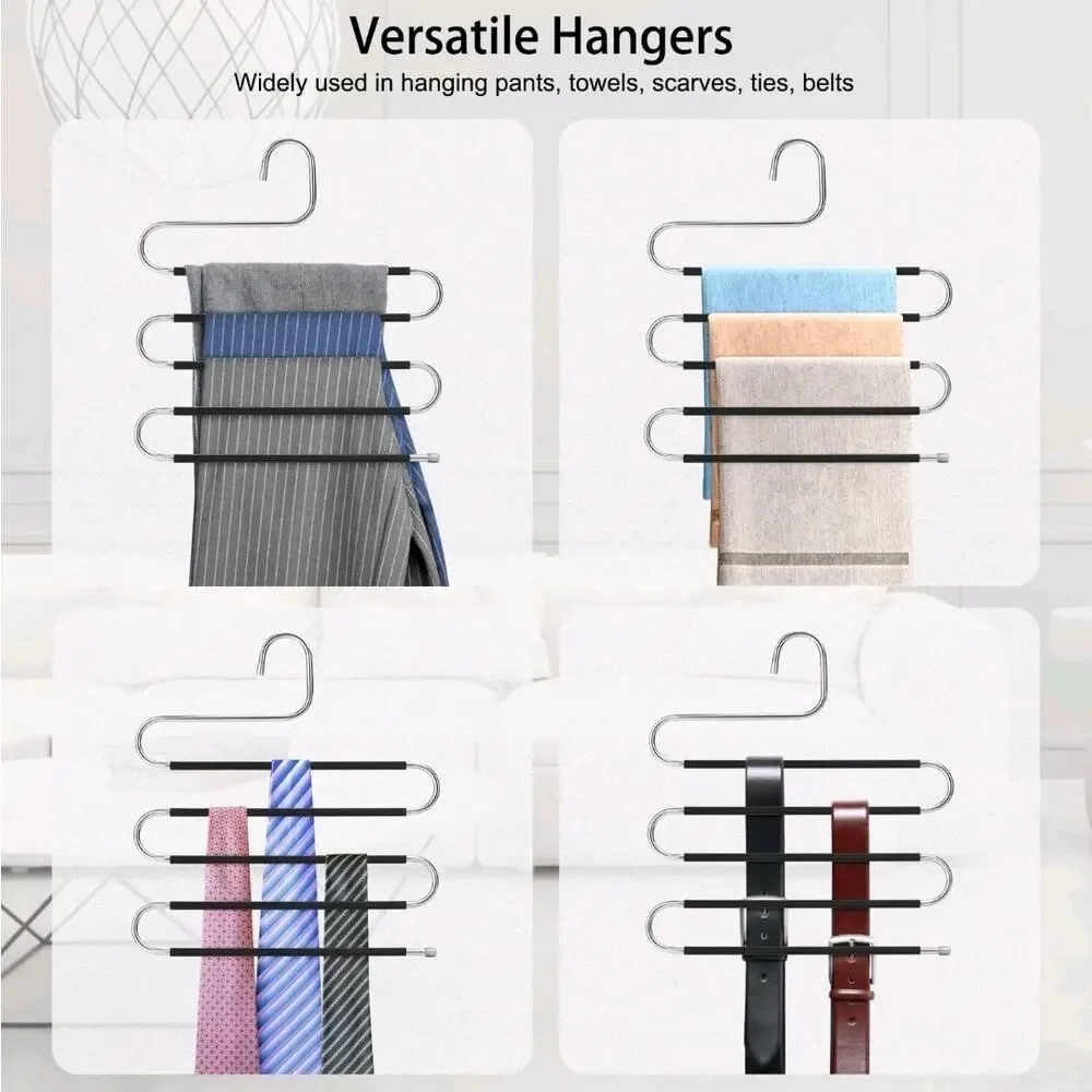 Pants‎ Hangers - Space Saving, 3Pack, Jeans Hangers